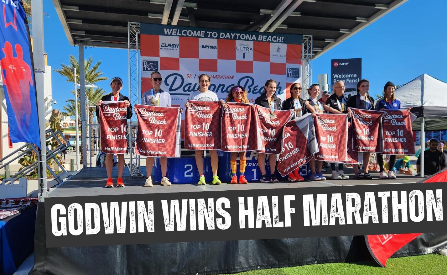 Coach Godwin Wins Half Marathon at the Daytona Speedway